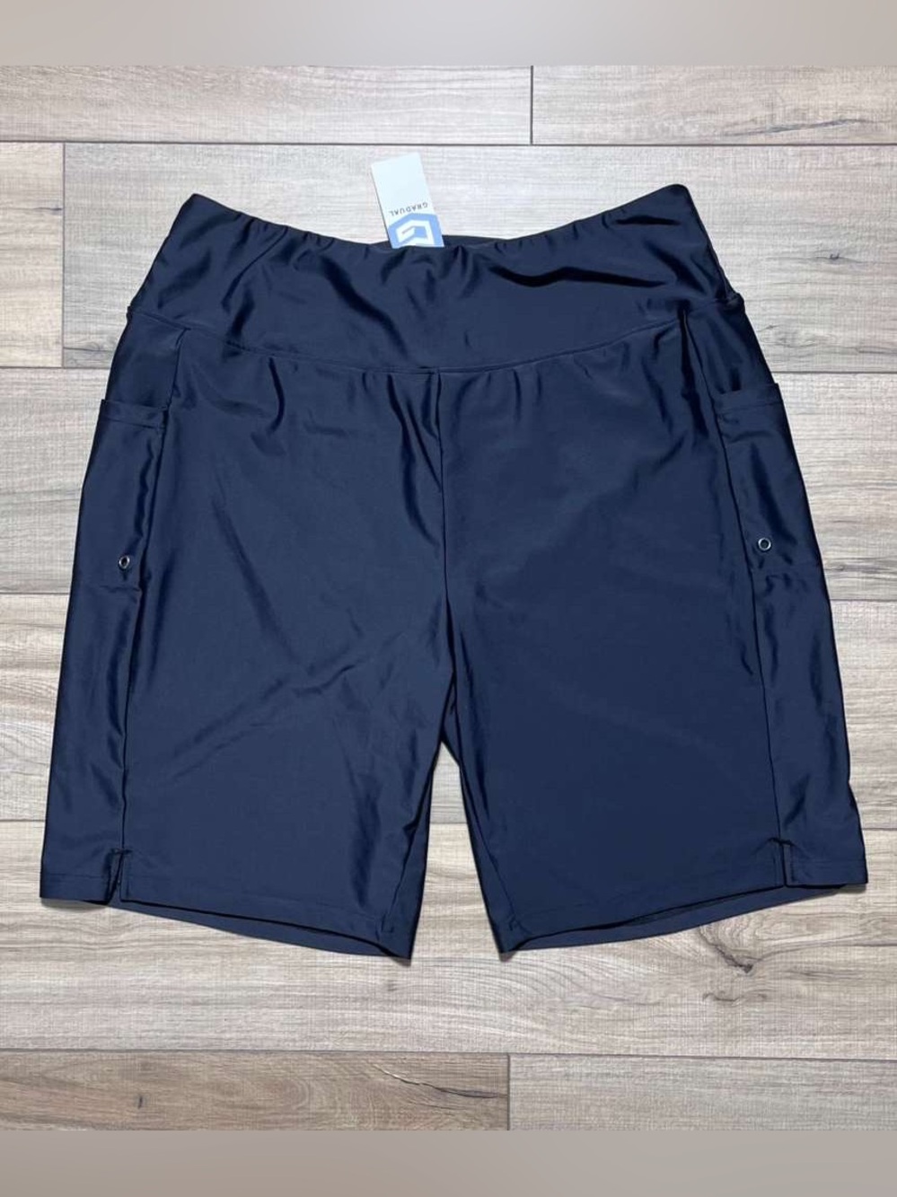 Gradual Womens Biker Shorts With Built In Brief Size XXL Black